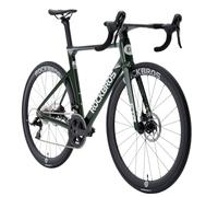ROCKBROS CTR 2.0 Road Bike T700 Carbon Fiber Frame 700C Racing Bicycle with 2x12 Speed Hydraulic Disc Brakes, 40mm Carbon Wheels Ultralight 28 Inch for Men Women Green L