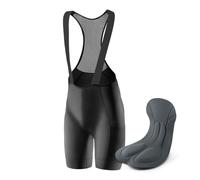 ROCKBROS Cycling Bib Shorts Men’s Padded High-Elastic and Breathable Bicycle Pants Comfortable Padded Cycling Shorts with Pocket Quick Dry Summer Black