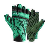 ROCKBROS Cycling Gloves, Half Finger Mountain Bike Gloves with Anti-Slip Shock-Absorbing Pad, Short Gloves for Cycling Hiking Climbing Outdoor Sports, Road Biking Gloves for Men/Women