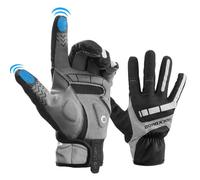 ROCKBROS Cycling Gloves Windproof Full Finger Warm Touch Screen Gel Bike Gloves Anti-Slip Shockproof Gloves Road Bike Mountain bike Gloves for Men Women