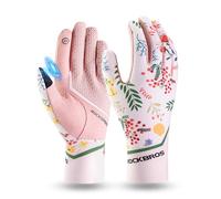 ROCKBROS Cycling Gloves Women's Spring Autumn Touchscreen Gloves Windproof Full Finger Sports Gloves Breathable Fitness Running Gloves XS-L