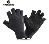 ROCKBROS Cycling Half Finger Gloves Ice Silk Shockproof MTB Road Bicycle Riding