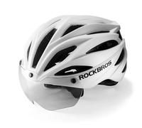 ROCKBROS Cycling Helmet Detachable Magnetic Goggle Visor Bicycle One-Piece Lightweight Mountain Road Bike Helmet Men and Women Adjustable Breathable Washable 58-62CM