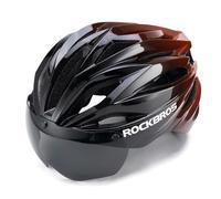 ROCKBROS Cycling Helmet Detachable Magnetic Goggle Visor Bicycle One-Piece Lightweight Mountain Road Bike Helmet Men and Women Adjustable Breathable Washable 58-62CM