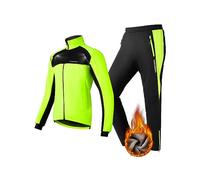 ROCKBROS Cycling Jacket + Pants Set Winter Thermal Cycling Clothing High Visibility & Windproof Softshell jacket and cycling pants for outdoor activities such as cycling, climbing, hiking