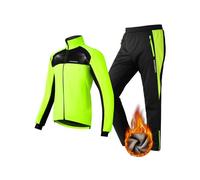 ROCKBROS Cycling Jacket Pants Suit Winter Thermal Cycling Clothing High Visibility And Windproof Soft Shell Jacket Trousers For Outdoor Activities Camping Hiking Running Climbing