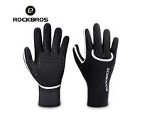 ROCKBROS Cycling Rainproof Long Finger Gloves Silicone Padded Non-Slip Gloves