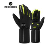 ROCKBROS Cycling Rechargable Heating Gloves Motorcycle Skiing Windproof Gloves