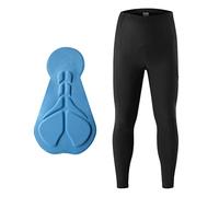 ROCKBROS Cycling Trousers Men and Women Winter Padded Leggings Thermal Windproof Elastic Reflective MTB & Road Bikes Pants for Cycling Running and Other Outdoor Sports M-4XL Black