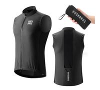 ROCKBROS Cycling Vest Women Men Gilet Bicycle Sleeveless Windbreaker Unisex Breathable Vest MTB Road Bike Tops Reflective Lightweight Waistcoat for Running Cycling and Hiking S-2XL
