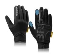 ROCKBROS Full Finger Cycling Gloves Anti-Slip SBR Padded Touchscreen Gloves | Breathable Flexible Fit, Reflective Logo, Adjustable Hook and Loop Closure, For Men Women Cycling Running Camping
