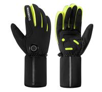 ROCKBROS Heated Gloves,Winter Cycling Gloves Full Finger USB Electric Gloves Touchscreen With 7.4v 4000mAh Battery for Road Bike Mountain Bike Motorcycle Skiing Climbing