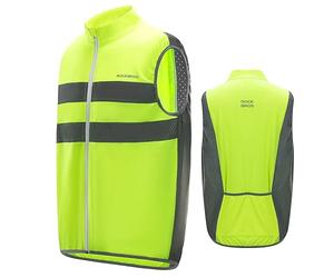 ROCKBROS High Visibility Cycling Vest Sleeveless Reflective Running Gilet Lightweight Breathable Safety Gear for Motorcycling, Horse Riding, Fishing, Jogging