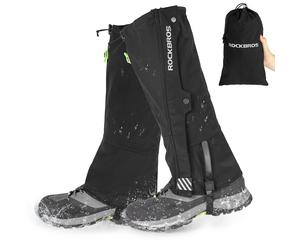 ROCKBROS Leg Gaiters, Warm Hiking Windproof Waterproof S-M, Black