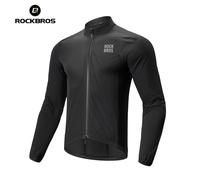 ROCKBROS Long-Seeved Cycling Windbreaker Lightweight Foldable Reflective Logo
