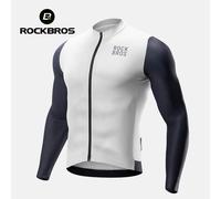 ROCKBROS Long Sleeve Cycling Jersey YKK Zipper MTB Bike T-shirt Tops Breathable
