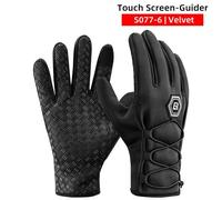 RockBros Men Cycling Gloves Winter Thermal Warm Full Finger Gloves Touch Screen