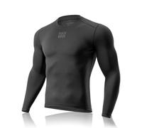 ROCKBROS Men’s Base Layer Fleece Long Sleeve Men’s Autumn Winter Cycling Jersey with Fleece Cycling Inner Long Sleeve Breathable Ultralight Cycling Jersey for Cycling, Running, Gym, Hiking Black