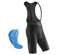 ROCKBROS Men's Cycling Bib Shorts Cycling Shorts with 3D Seat Padding Breathable Quick-Drying MTB Pants UPF 50+ Black M-4XL