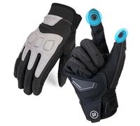 ROCKBROS Mens Cycling Gloves Touchscreen Full Finger Running Gloves MTB Shock-Absorbing Non-Slip Winter Autumn Outdoor Cycling Climbing Hiking Mitts, S-XXL