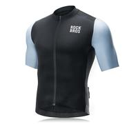 ROCKBROS Men's Cycling Jersey Short Sleeve Jersey Men's Breathable Quick-Dry Cycling Clothing for Outdoor Sports MTB Road Bike Black