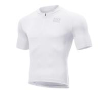 ROCKBROS Men's Cycling Jersey, Short Sleeves Summer Biking Tops Quick Dry Breathable Mountain Bike MTB Jersey 1/4 Zip Shirt Racing Bicycle Running and Hiking L White
