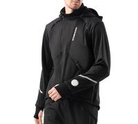 ROCKBROS Men's Winter Cycling Jacket Windproof Waterproof Softshell Reflective Jacket Thermal Fleece Windbreaker for Cycling, Running, Hiking, Riding