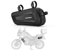 ROCKBROS Motorcycle Frame Bag Multifunctional Water-Repellent Triangle Bag Motorbike Accessories Hard-Shell Luggage Bag with 3 Straps 1.5L Black