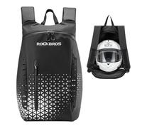 ROCKBROS Motorcycle Helmet Backpack, 14.5L Large Capacity Helmet Bags with Reflective Symbol, Waterproof Storage Bag Luggage Bag, Black, Utility
