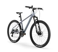 ROCKBROS MT·200 27.5" Mountain Bike 24 Speeds 16/18/21 Inch Lightweight Aluminium Frame Bicycle For Adult ALTUS M310 8 Speed Gears, Lock-Out Suspension Fork, Disc Brakes Gray-Blue