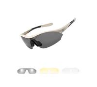 ROCKBROS Polarized Cycling Sunglasses for Men Women with 3 Interchangeable Lenses 23g Ultralight Sports Glasses, Quick-Change UV400 Adjustable Nose Pad for Running Driving Hiking Cycling