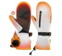 ROCKBROS Qunature Ski Mitten Thermal Snow Mittens Waterproof Touchscreen Fleece Lined Snowboarding Mittens Textured Palm Portable Pocket Snow Mitts Men Women Ski Gloves Skiing Skating