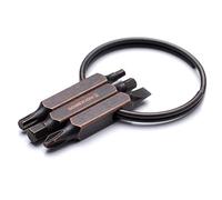 ROCKBROS Road to Sky Mini Bike Repair Tool 6 in 1 Multifunctional Portable Keychain Multitool Kit Lightweight Aluminum Alloy Stainless Steel Vintage Pocket MTB Bronze