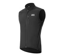 ROCKBROS Thermal Cycling Gilet Windproof Lightweight Breathable Sleeveless Jacket, Foldable Storage Comfortable Warm Cycling Vest with Rear Pocket for Outdoor Running Hiking Climbing, Blcak XL