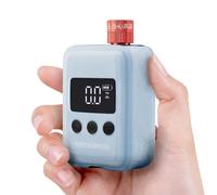 ROCKBROS Tiny Bicycle Pump with Gauge, 150PSI Portable Electric Mini Pump Rechargeable 500mah With LED Display Cordless Small Compressor For E-Bike, MTB, City, Road Bike Schrader & Presta Valves