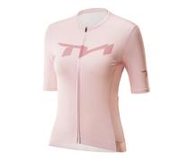 ROCKBROS TVI Cycling Jersey Women Short Sleeve Breathable Cycle Shirt Lightweight Summer Biking Top with Pocket Pink