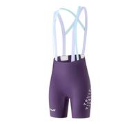 ROCKBROS TVI Women's Cycling Bib Shorts, Breathable, Thickened Cushion | Quick-dry, Non-slip Leg Opening, Reflective Padded Cycling Shorts for Women, for Road Cycling, Indoor Training