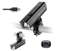 ROCKBROS USB Rechargeable Bike Front Light, 1500 Lumens Powerful LED Bicycle Lights IPX6 Waterproof Headlight with 5 Light Modes for Mountain and Road Cycling Safety