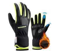 ROCKBROS Warm Winter Gloves Strong Windproof Gloves Anti Slip Touchscreen Gloves Thermal Absorbing Shock Gloves Cold Weather Cycling Gloves for Men Women Bike Gloves Bicycle Gloves