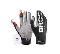 ROCKBROS Winter Cycling Gloves, Thinsulate Touchscreen Bike Gloves | Thermal Fleece Lining, Shock-Absorbing Padded Palm, Extended Cuff, Anti-slip Grips for MTB & Road Riding