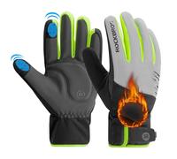 ROCKBROS Winter Cycling Gloves Touchscreen Thermal, Full Finger Reflective Gloves Warm Windproof for MTB Road Bike Running Hiking Men Women