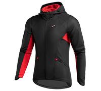 ROCKBROS Winter Cycling Jacket for Men Outdoor Sports Jacket Windproof Breathable Thermal Fleece Soft Shell Jacket for Cycling, Hiking, Running, Commuting