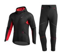 ROCKBROS Winter Cycling Suit Thermal Clothing Set Men's Cycling Jacket/Trouser Suit Windproof Bicycle Long Jacket Pants for Outdoor Sports, Bicycle,Hiking, Running, Commuting