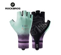 ROCKBROS Women's Ice Silk Gloves Cooling Cycling Fingerless Gloves Non-Slip