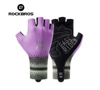 ROCKBROS Women's Ice Silk Gloves Cooling Cycling Fingerless Gloves Non-Slip