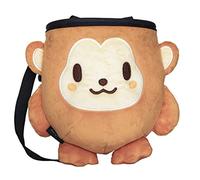 Rockbuddy Chalk Bag for Rock Climbing - Bouldering Chalk Bucket with Quick-Clip Belt, Zipper Pocket and Brush Holder (Monkey)
