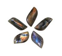 rockcloud 5pcs Natural Labradorite Cabochons Flatback Irregular Rainbow Cabochon Stones for Jewelry Making, 41-55mm