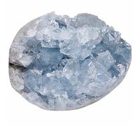rockcloud Natural Raw Blue Celestite Mineral Healing Crystal Cluster Geode Irregular Home Decoration Gemstone Specimen Large