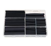 RockDIG 104Pcs 4:1 Heat Shrink Tubing Double-Wall Adhesive Lined Tube Assortment Kit 6 Size 4/6/8/12/16/20 mm Black