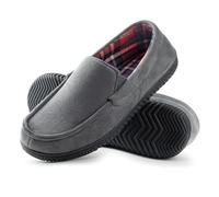 RockDove Men's Alexander Flannel Lined Loafer Slipper, Size 11 UK Men, Charcoal